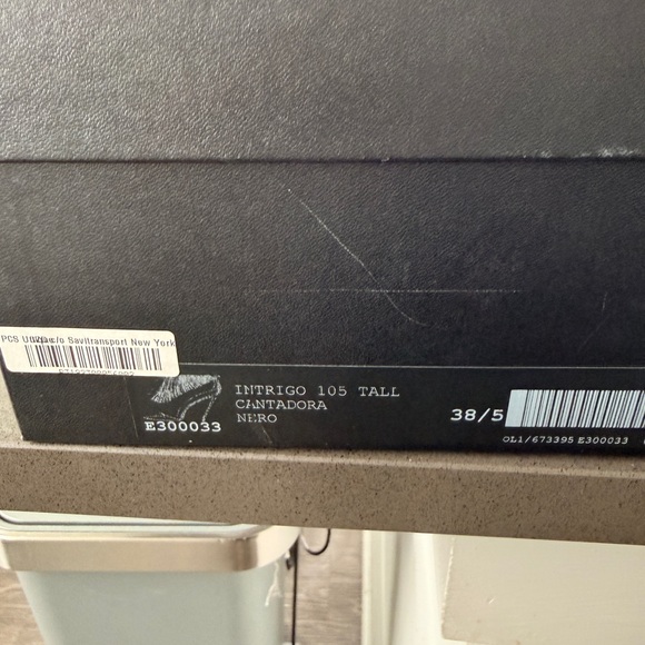 Giuseppe Zanotti Black Patent Leather Crystal Fringe Ankle Strap Heels - Picture 7 of 7